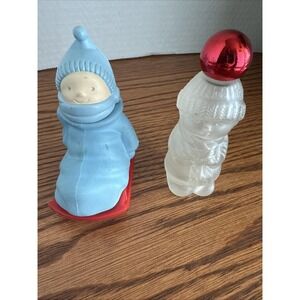 2 Vintage Empty Avon Cologne/Perfume Decor Christmas Bottles.
